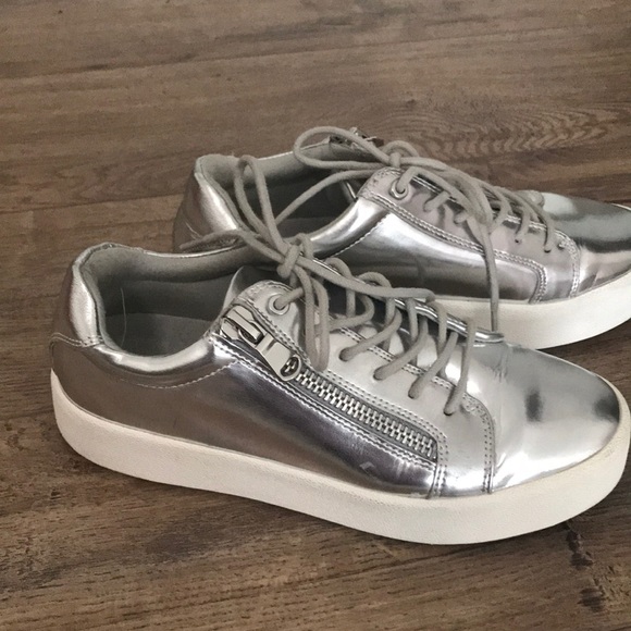 aldo silver sneakers